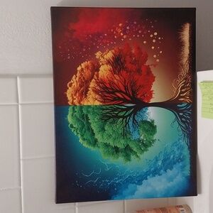 Four Seasons Tree of Life Canvas Print (framed included)